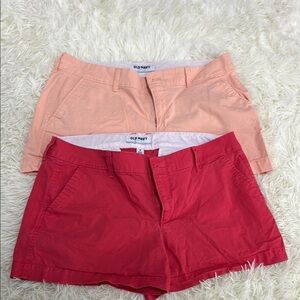 Old Navy Pink and Red Bermuda Shorts